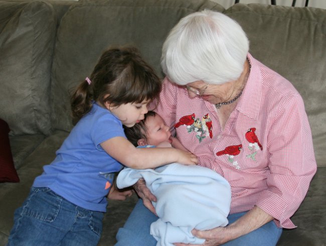 Babe gets to hold Joey